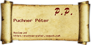 Puchner Péter névjegykártya